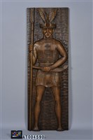 藏品(男子木半浮雕人像)的圖片